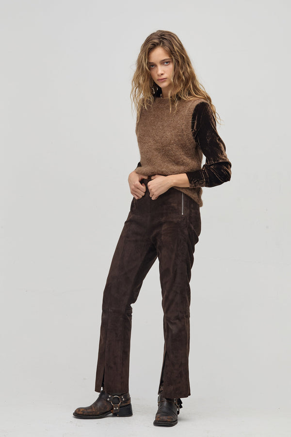 San Marino Velvet Shirt - Chocolate