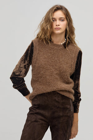 San Marino Velvet Shirt - Chocolate