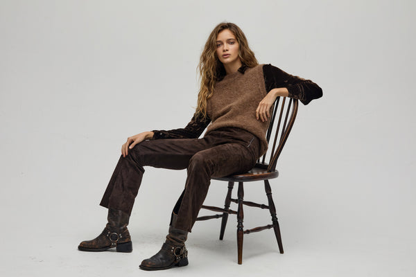 San Marino Velvet Shirt - Chocolate