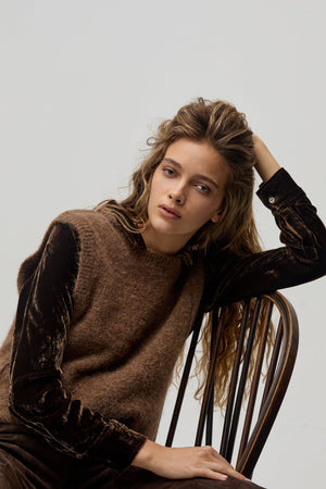 San Marino Velvet Shirt - Chocolate