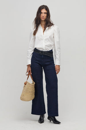 Cuore Poplin Shirt - White