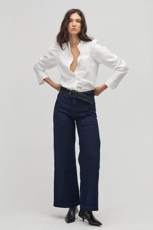 Cuore Poplin Shirt - White