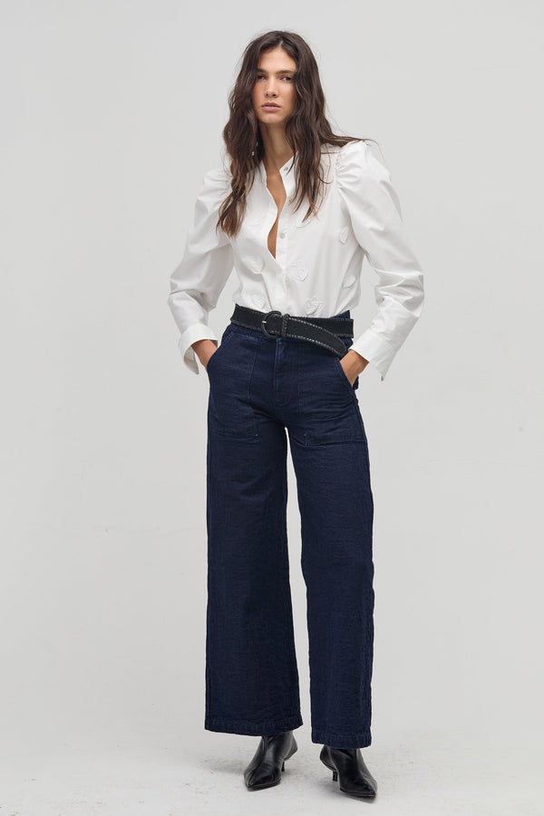 Cuore Poplin Shirt - White