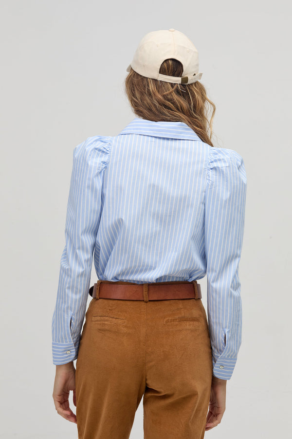 Lola Poplin Shirt - Calma Stripes
