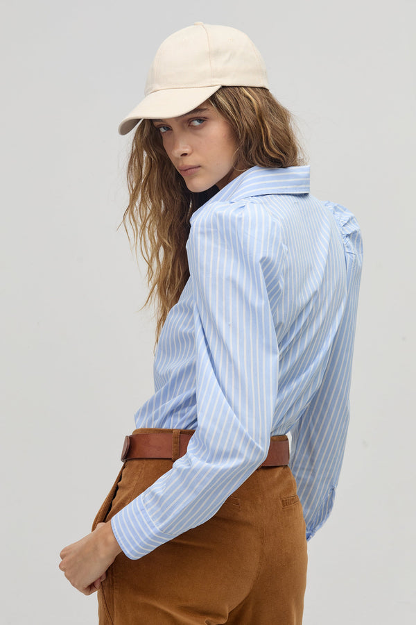 Lola Poplin Shirt - Calma Stripes