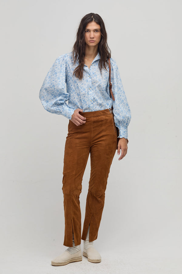 Tori Suede Pants - Tan