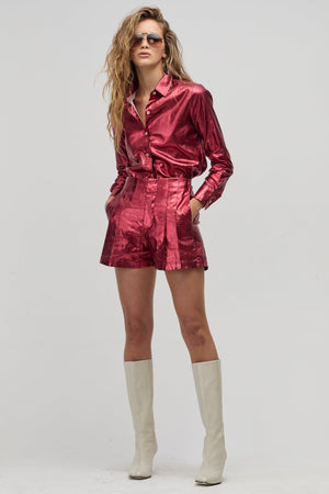 San Marino Shirt - Metallic Cherry