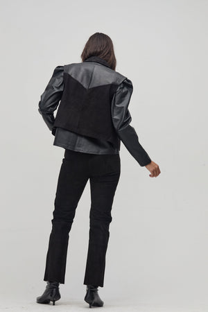 Inca Leather Top - Black