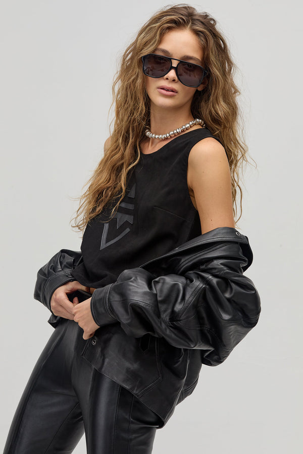 Inca Leather Jacket - Black