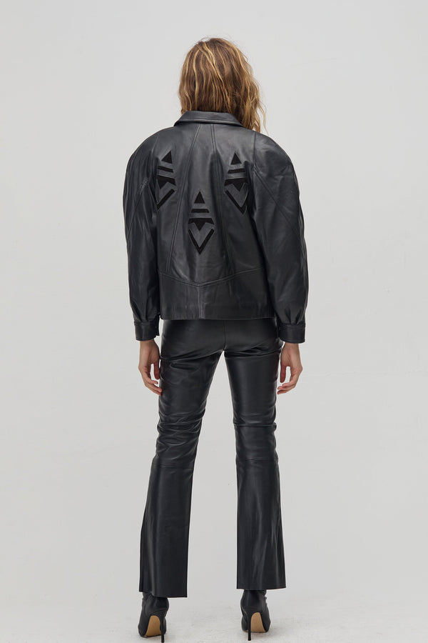 Inca Leather Jacket - Black
