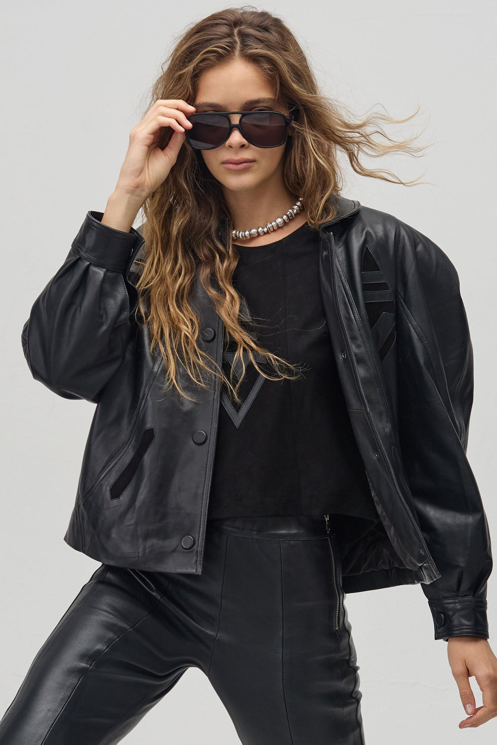 Inca Leather Jacket - Black