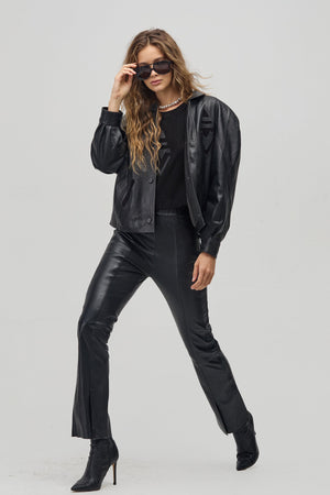 Inca Leather Jacket - Black