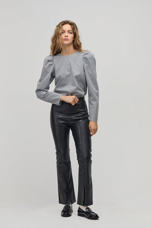 Tori Leather Pants - Black