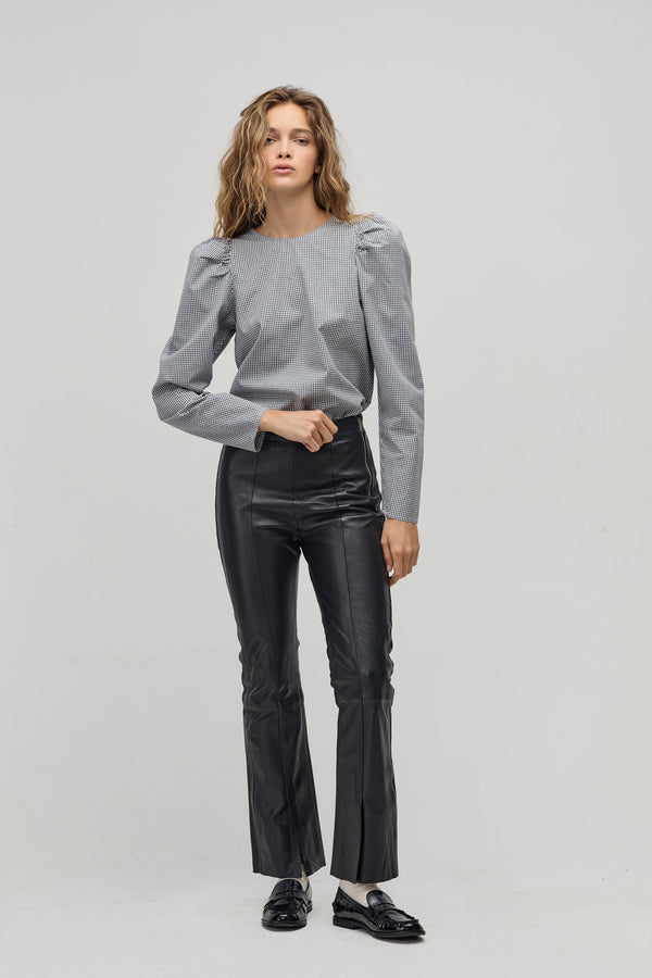 Tori Leather Pants - Black