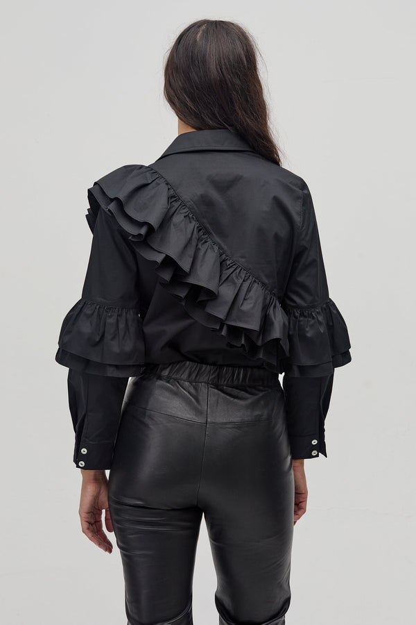 Mambo Poplin Shirt - Black