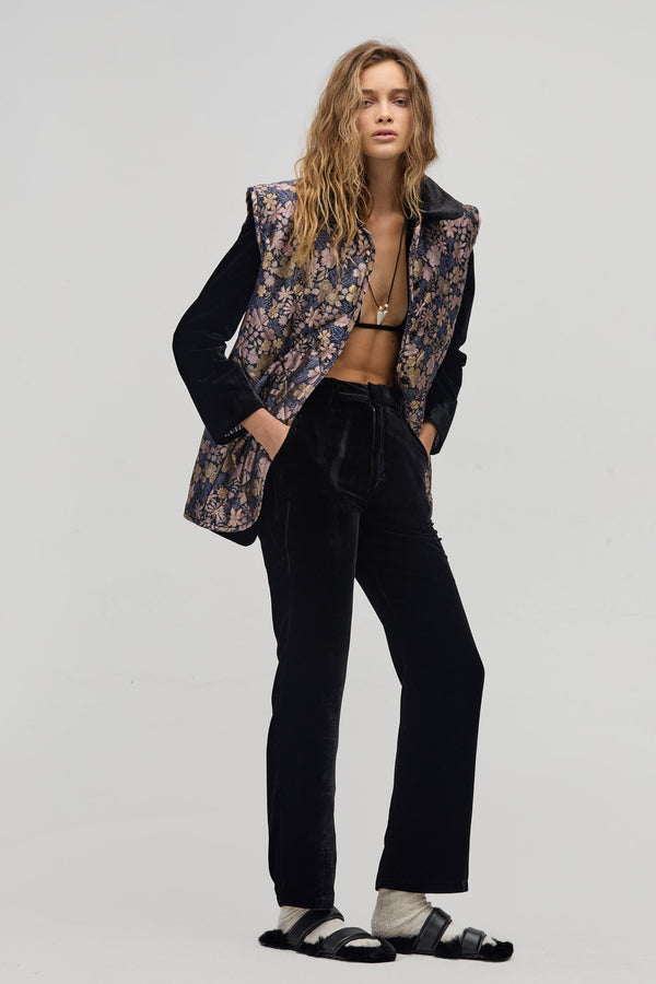 Moor Velvet Pants - Black