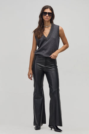 Preppy Lurex Knitted Vest - Graphite