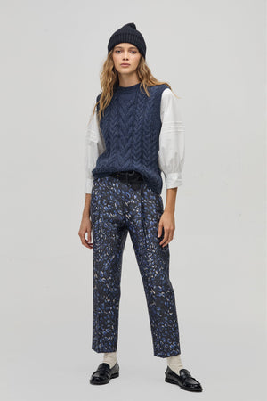 Otto Knitted Vest - Navy