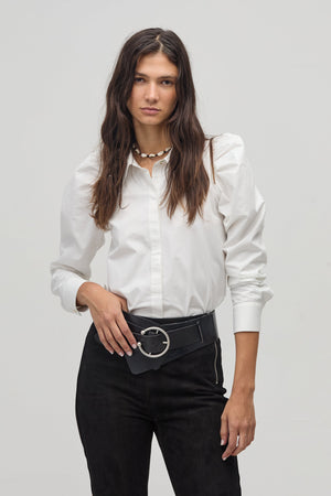 Lola Poplin Shirt - White