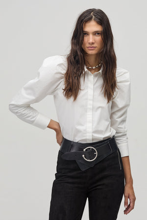 Lola Poplin Shirt - White