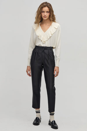 Boho Lurex Sweater - White