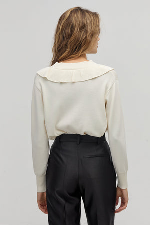 Boho Lurex Sweater - White