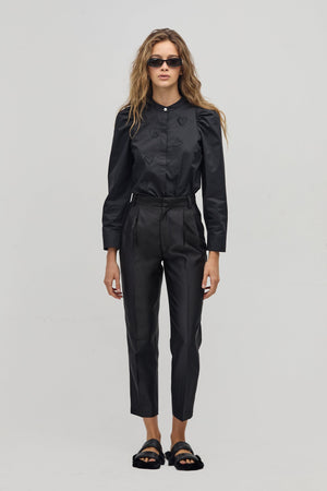 Cuore Poplin Shirt - Black