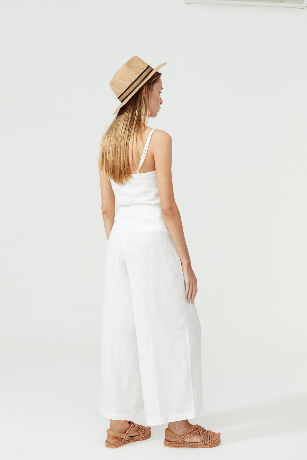 Culotte Linen Pants - Off White