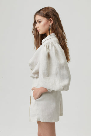 Camille Linen Shirt - Natural