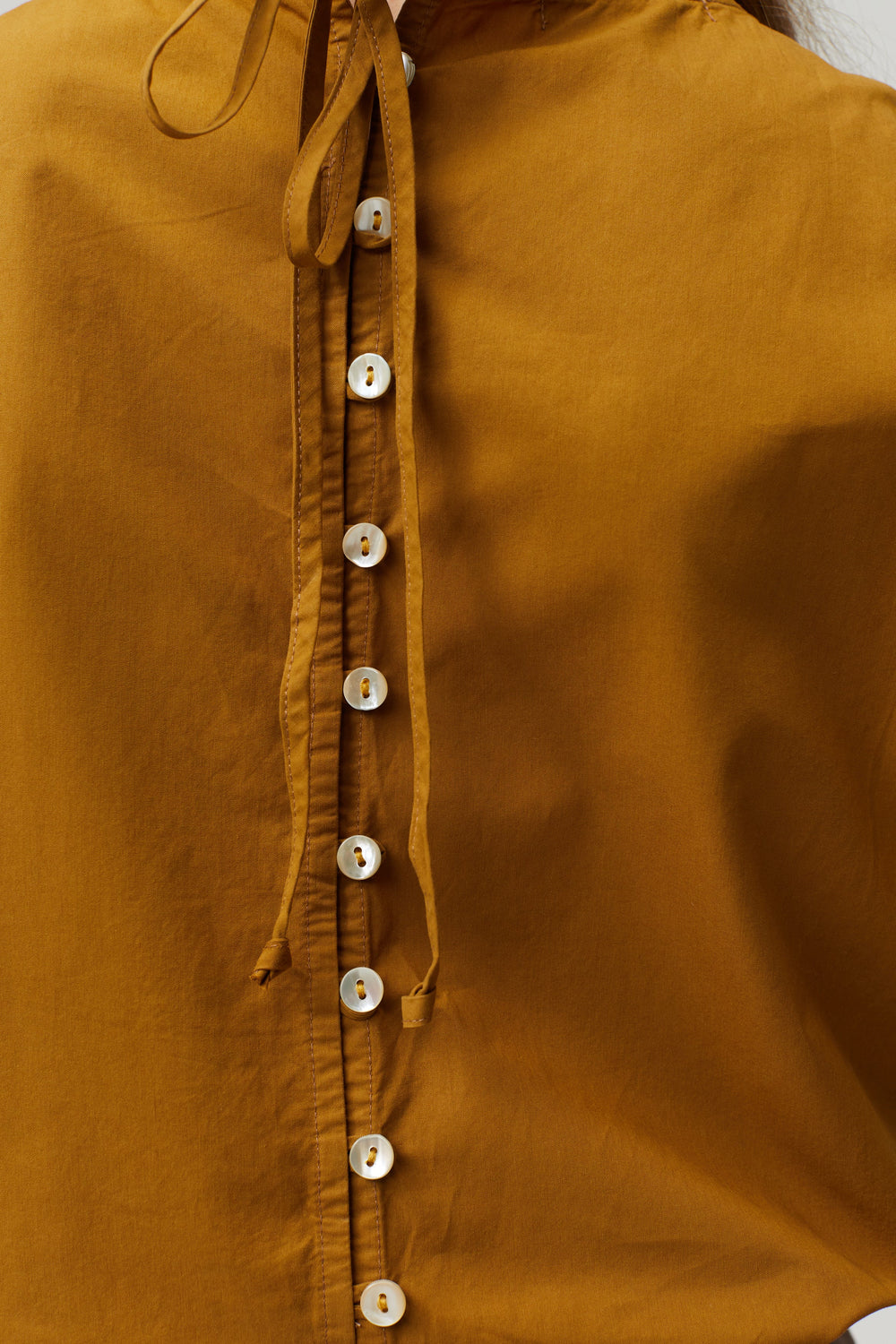 Jane Poplin Shirt - Dark Mustard
