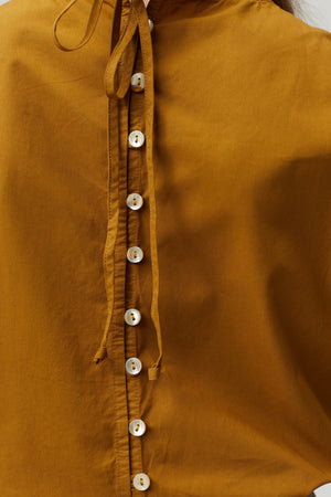 Jane Poplin Shirt - Dark Mustard