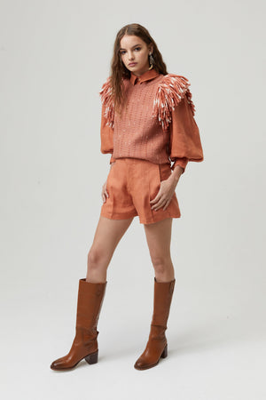 Lake Merino Wool Vest - Brick