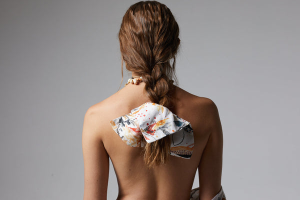 Alexa Linen Hair Scrunchie - Day Forest