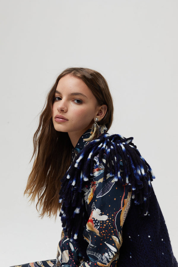 Lake Merino Wool Vest - Deep Blue