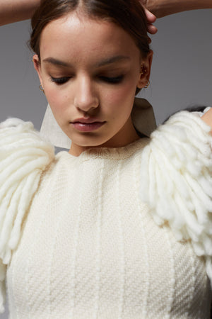 Lake Merino Wool Vest - Natural