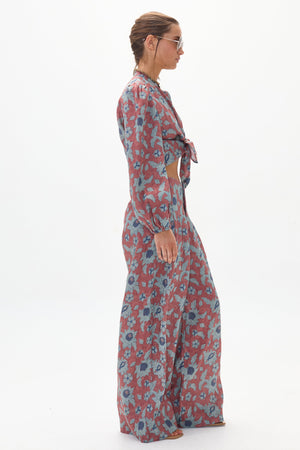 Culotte Linen Pants - Matilde Print