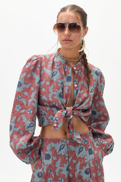 Meknes Linen Shirt - Matilde Print