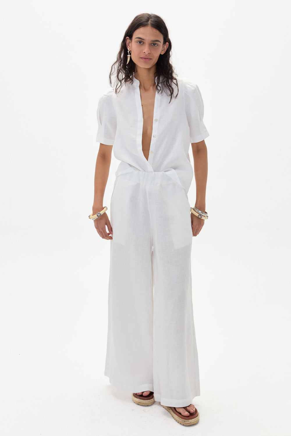 Athina Linen Shirt - Off White