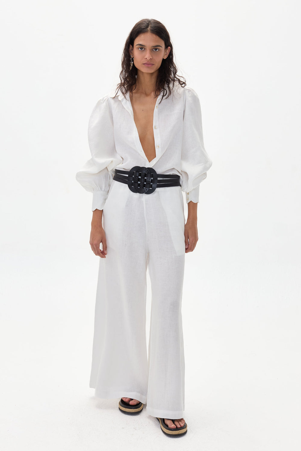 Cape Linen Pants - Off-White