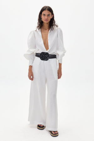 Cape Linen Pants - Off-White