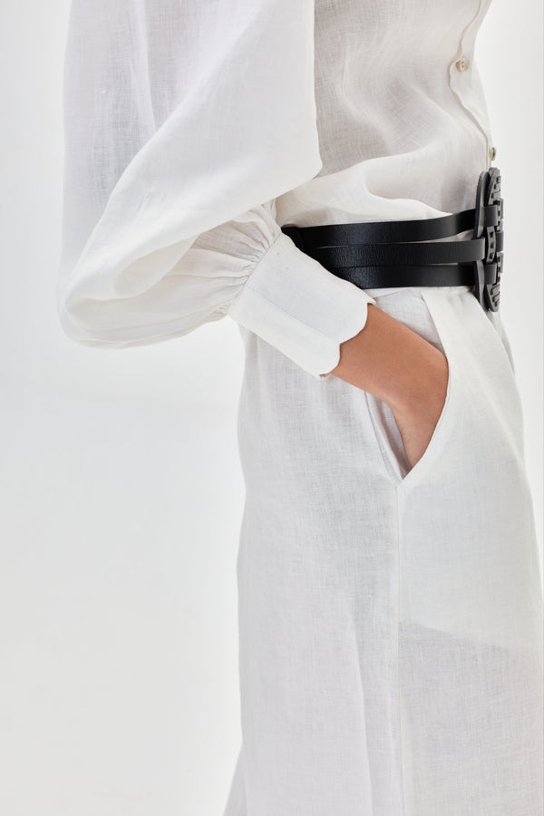 Camille Linen Shirt - Off White