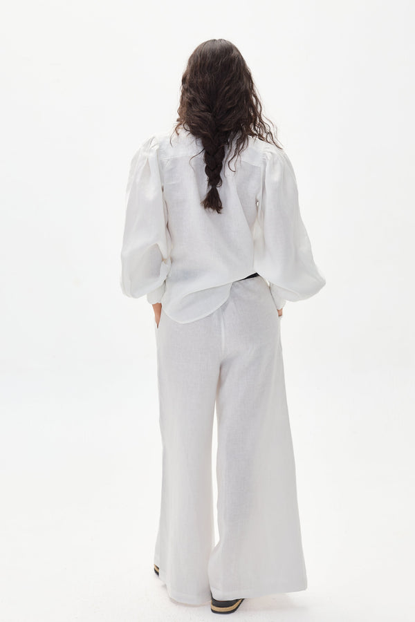 Cape Linen Pants - Off-White
