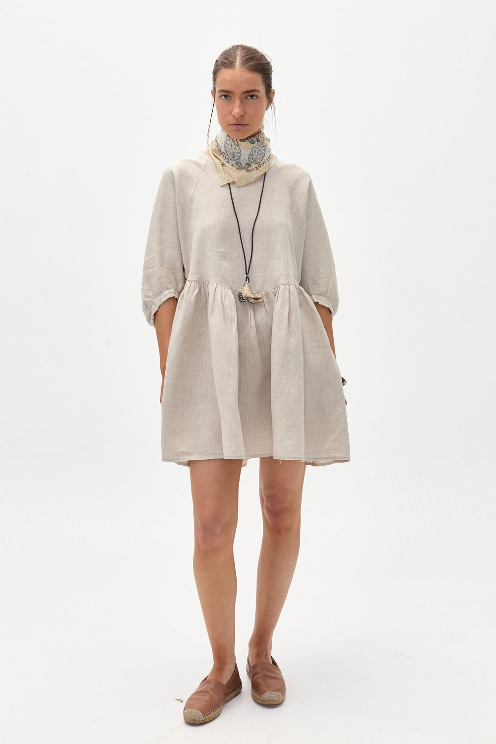 Alcala Linen Dress - Natural