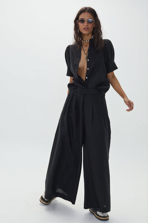 Sabi Linen Pants - Black