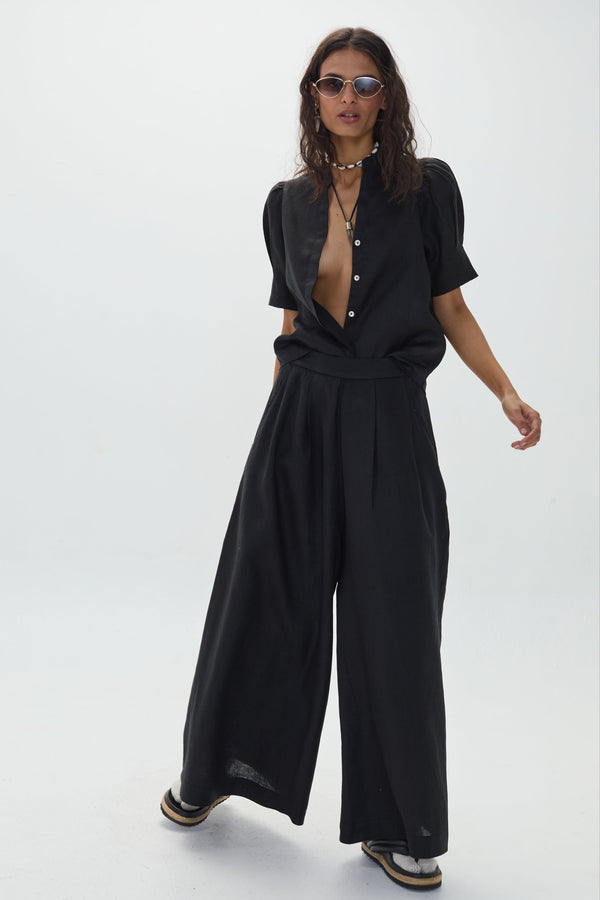 Sabi Linen Pants - Black