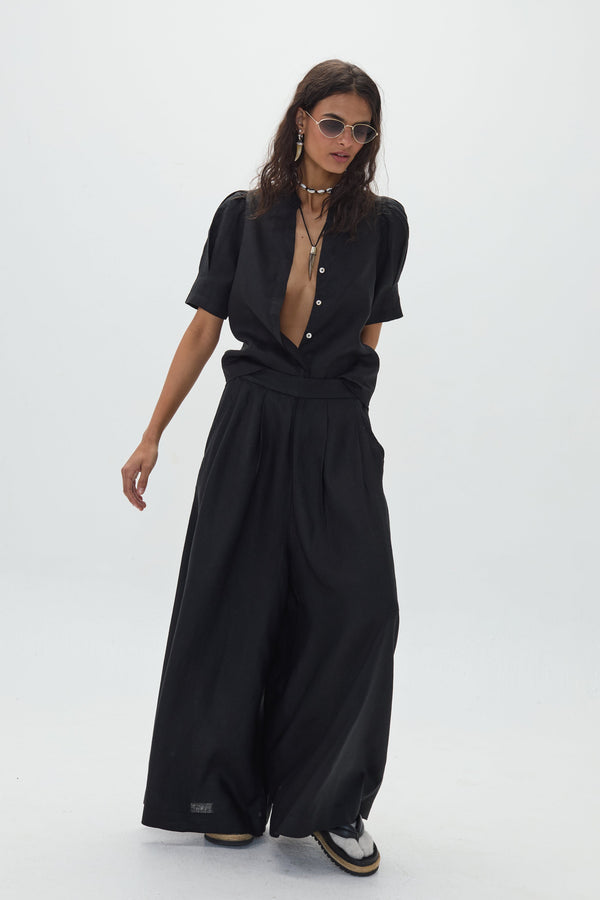 Sabi Linen Pants - Black