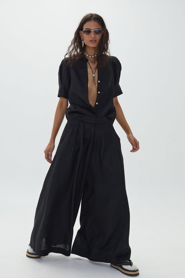 Sabi Linen Pants - Black