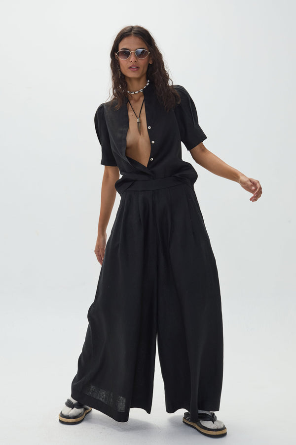 Sabi Linen Pants - Black