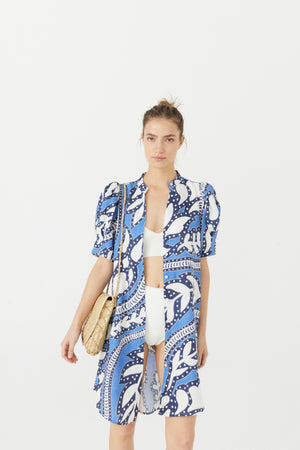 Athina Short Linen Dress - Mykonos