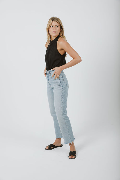 Olivia Linen Top - Black